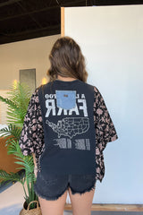 Mix & Match Tee Black Floral