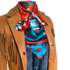 Western Wild Rags(Outrider) Silk Orange Silk Scarf
