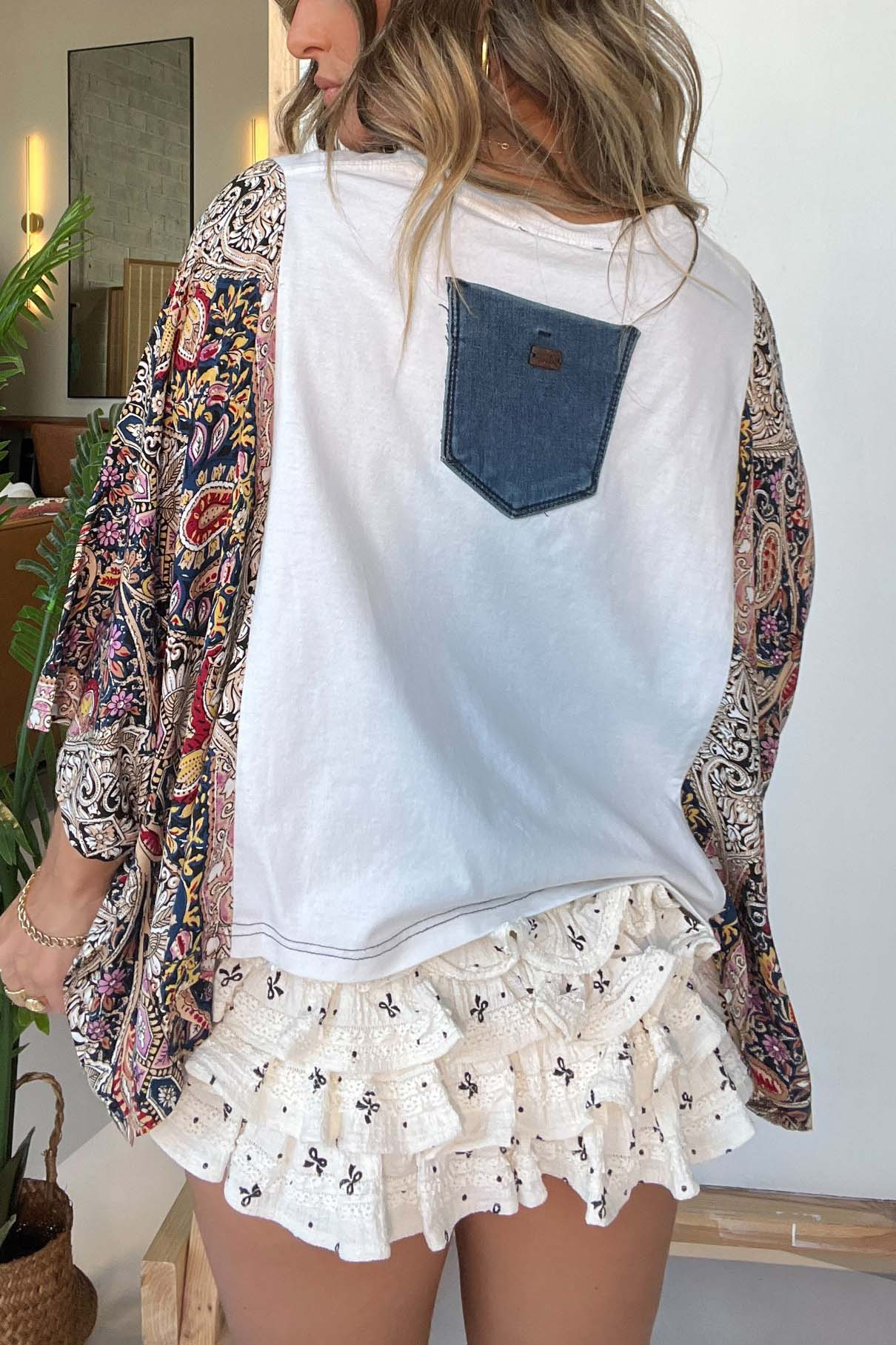 Kiss Mix & Match Tee White Floral