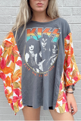 KlSS-Vintage Bandphoto Print Mix & Match Tee