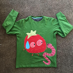 Printed long-sleeved top