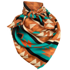 Aztec Wild Rags (Cimarron Turquoise) Silk Scarf